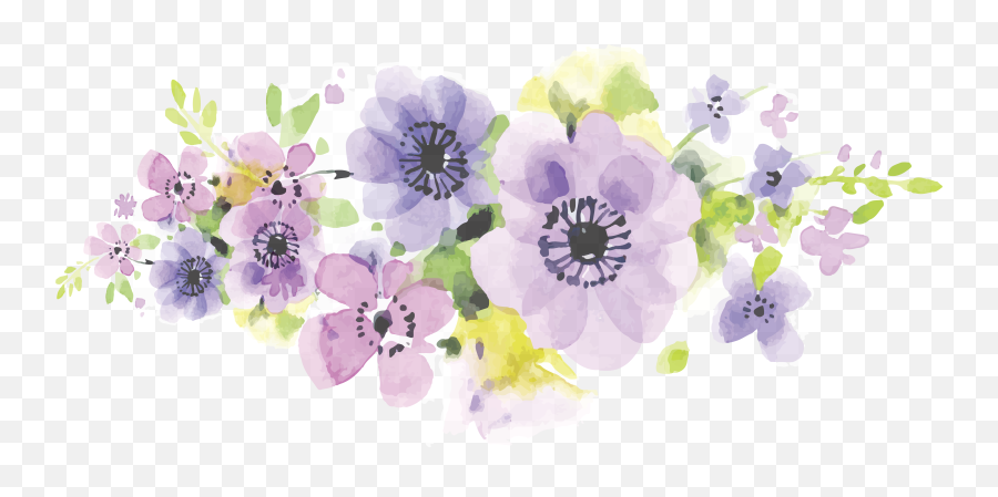 Lavender Watercolor Png 1 Image - Transparent Background Purple Flower Clip Art,Watercolor Png