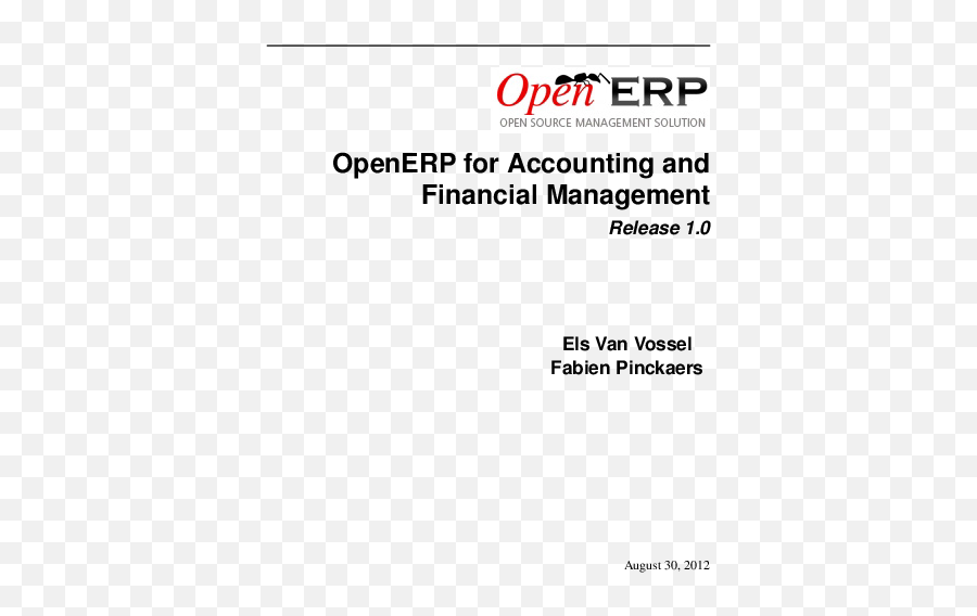 Pdf Openerp For Accounting And Financial Management Release - Openerp Png,Openerp Icon