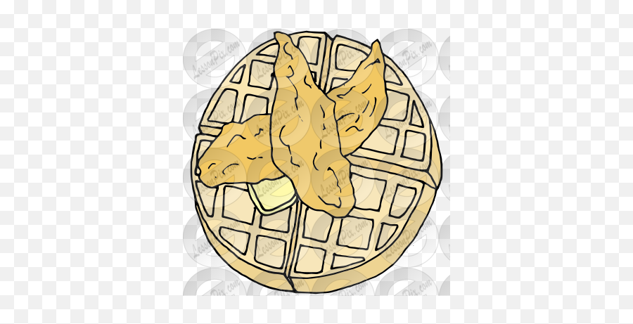 Chicken And Waffles Picture For Classroom Therapy Use - Clip Art Chicken And Waffles Png,Waffles Icon
