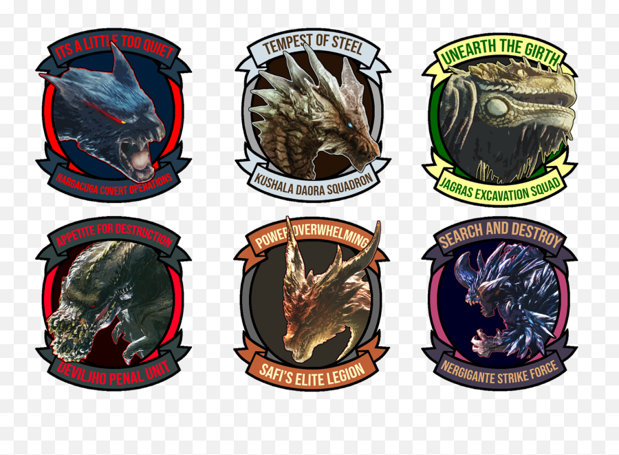 Part 2 Mh - Themed Militarystyle Emblems I Made Using Monster Hunter Military Badges Png,Bazelgeuse Icon