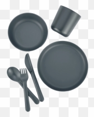 Olive Lane By Ekobo Kids Dinner Set With Round Plate - Empty png