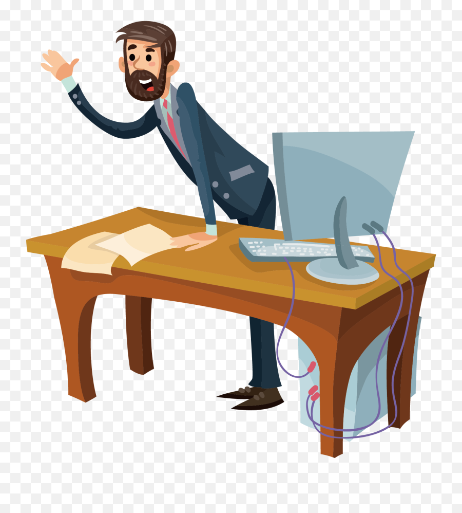 Office Stock Illustration Photography - Png Imagenes De Jefes Animados,Computadora Png