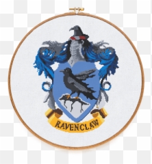 Ravenclaw Crest Png - Ravenclaw Cross Stitch Pattern,Hogwarts Transparent