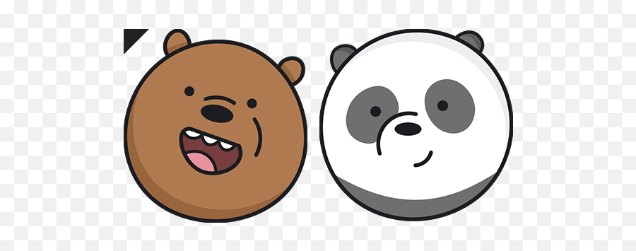 We Bare Bears Grizz And Panda Cursor U2013 Custom Browser - Osos Escandalosos Para Colorear Pardo Png,We Bare Bears Png