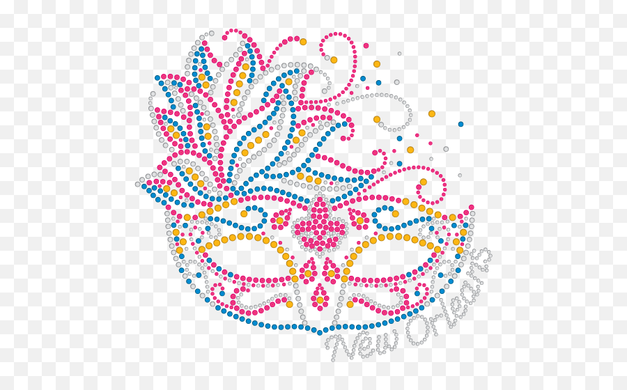 Mardi Gras Rhinestone Mask With Pink And Blue Feathers - Transparent Background Mardi Gras Feathers Png,Mardi Gras Mask Png