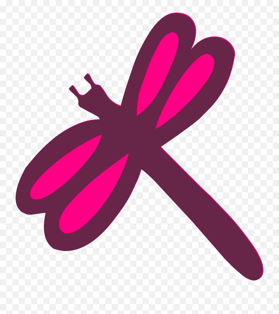 Drawing Of A Pink Dragonfly - Owady Rysunek Dla Dzieci Png,Dragonfly Transparent Background