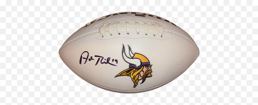 Adam Thielen Autographed Minnesota Vikings Logo Football - Tse American Football Png,Minnesota Vikings Logo Png