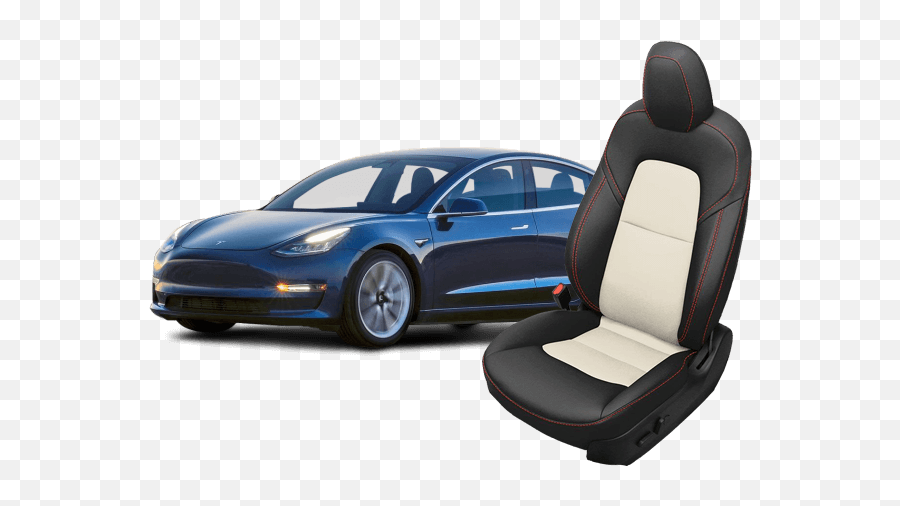 Tesla Model 3 Leather Seats Car Seat Covers Custom - Tesla Leather Seat Png,Tesla Model 3 Logo