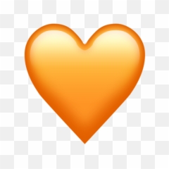 What Do The Different Colors Of Hearts - Iphone Orange Emoji png