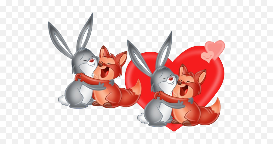 Valentine Bunnies - Easter Images Cartoon Png,Bunnies Png