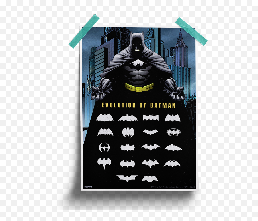 Batman Logo Evolution Official Poster Redwolf - Amercan Hstory X Postet Png,Batgirl Logo Png