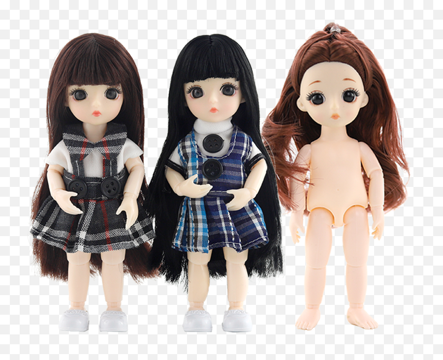 Us 35 30 Offnew 3d Eyes 16 Cm Bjd Doll 18 6 Inches Ob11 Nude Baby Clothes Shoes Wig Change Makeup Girl Birthday Giftdolls - Doll Png,Baby Doll Png