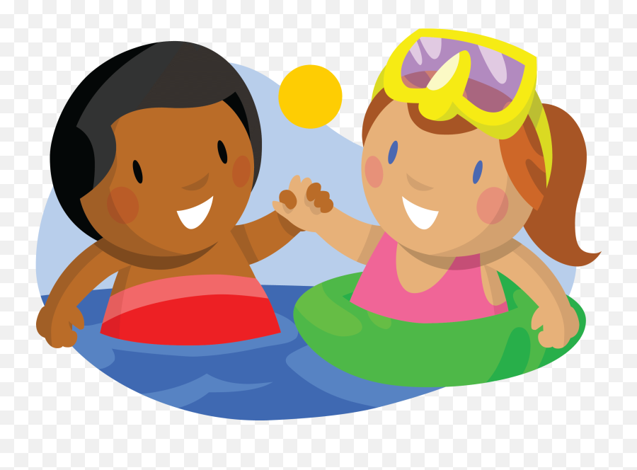 Boy Girl Swimming Clipart Png Image - Swimming In A Pool Clipart,Swimming Clipart Png