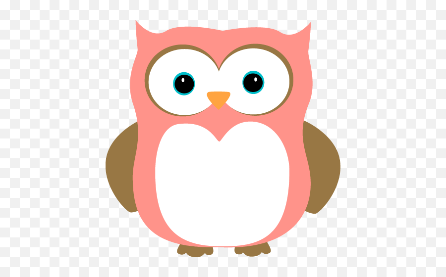 Pink And Brown Owl Clip Art Image - Owl Clipart Png,Owl Clipart Png