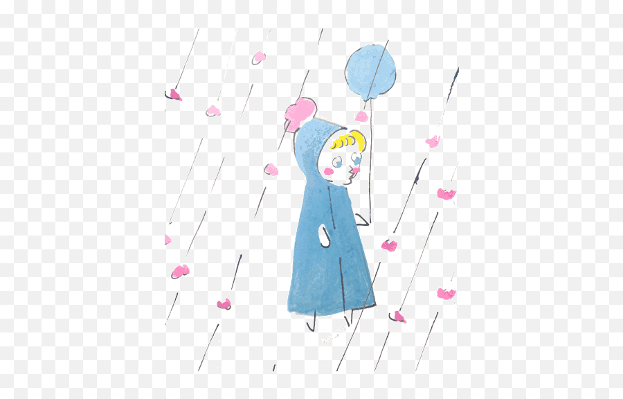 Little Gif Of A Girl Walking - Child Art Png,Transparent Rain Gif