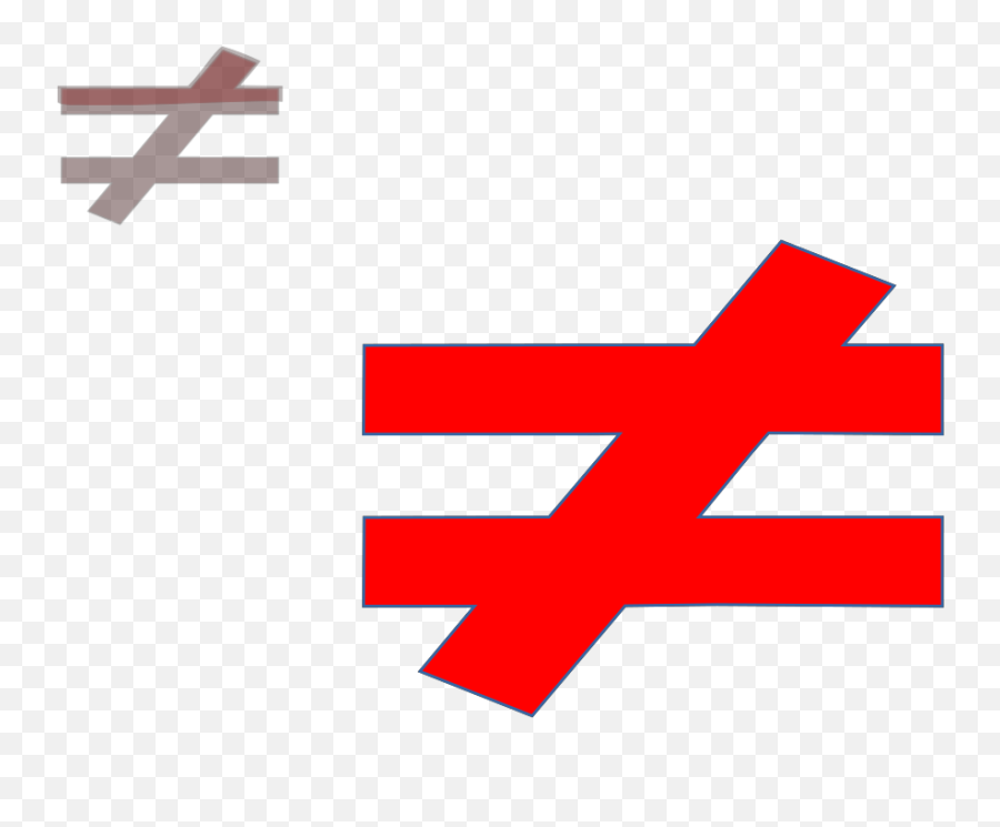 Not Equal To Clip Art - Not Equal Clipart Png,Equals Sign Transparent
