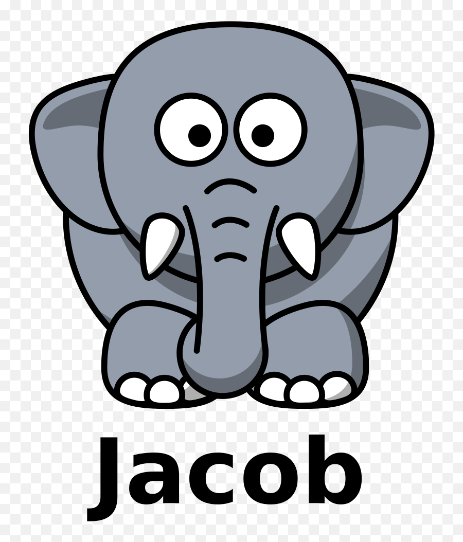 Jacob The Elephant Png Svg Clip Art For Web - Download Clip Cartoon African Bush Elephant,Elephant Clipart Png