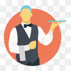 Available In Svg Png Eps Ai Icon Fonts - Waiter Cartoon