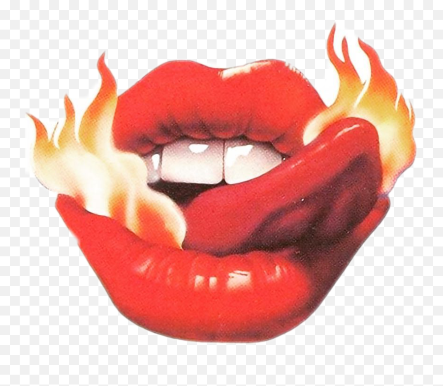 Flame Clipart Tongue - Lips On Fire Transparent Png,Tongue Transparent Background