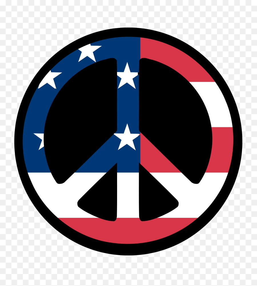 American Flag Peace Symbol Flags Sign Cnd - Treaty Of Ghent Cause Png,Peace Sign Logo