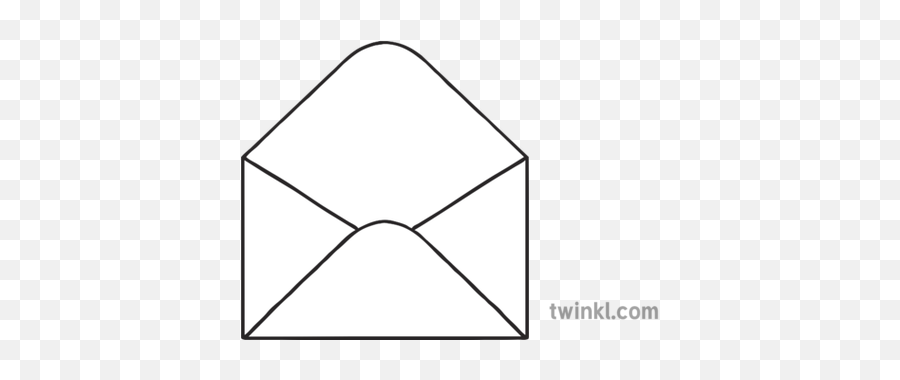 Open Empty Envelope Post Letter Ks1 Bw Rgb Illustration - Twinkl Envelope Twinkl Png,Open Envelope Png