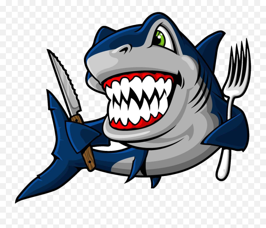 Download Blue Shark Bruce Clip Art - Angry Shark Vector Png,Bape Shark Png