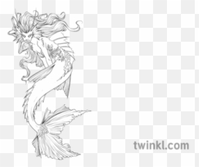 Sirens Colouring Drawings Person Greek Mythology Fantasy - Mythical Creature png