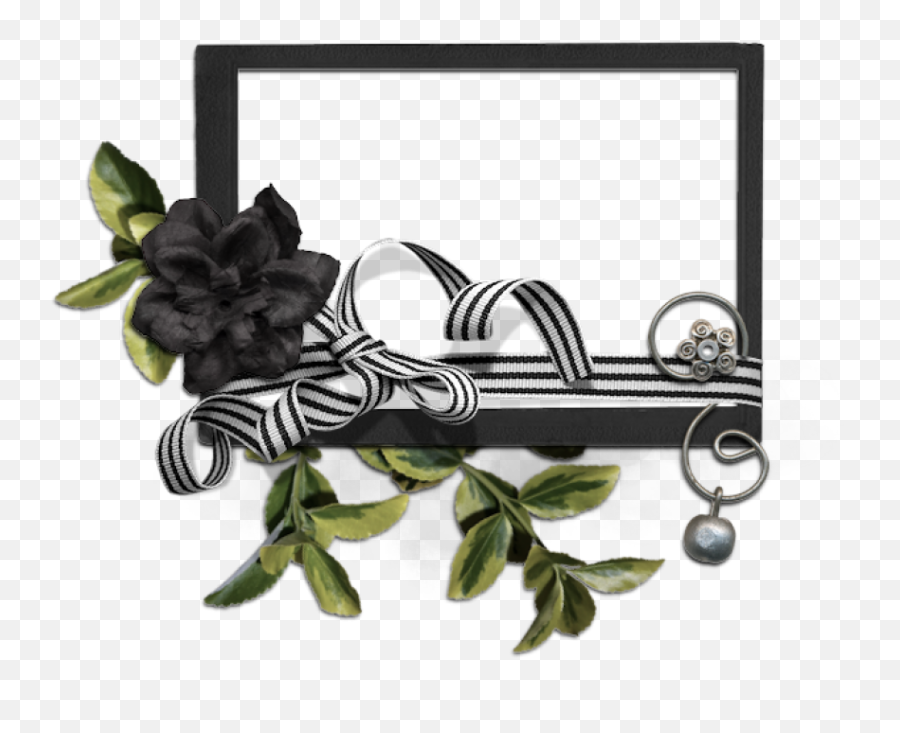 Dark Grey Frame With Bow Png - Photo 900 Free Png Floral Design,Hair Bow Png