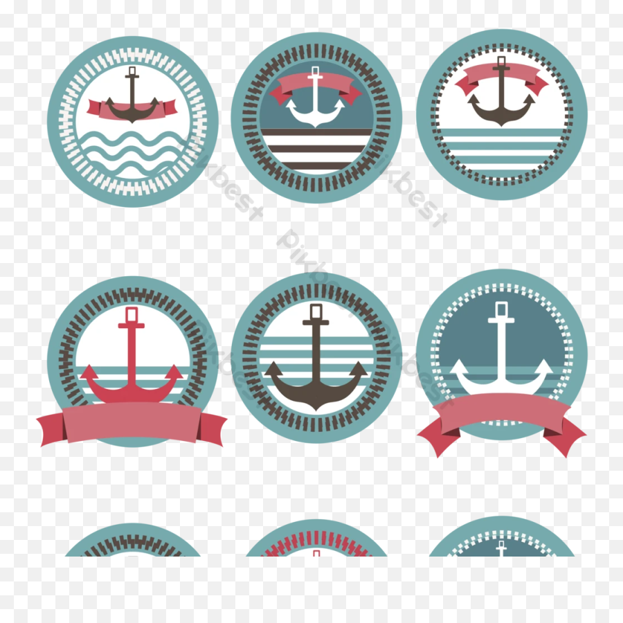 Ribbon And Anchor - Nautical Png,Anchor Icon In Word