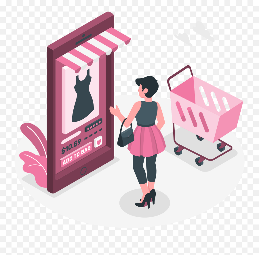 Shopify Seo - Sevenovn Online Shopping Illustration Png,Instagram Shopping Bag Icon