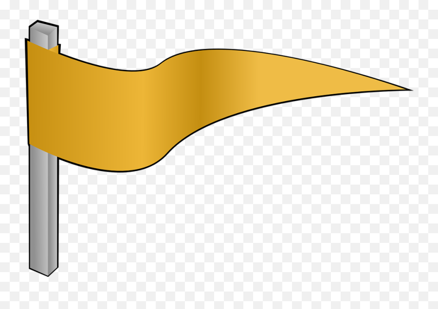 Pennon Flag Yellow - Gold Flag Clipart Png,Pennant Png
