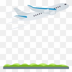 Airplane Departure Travel Sticker - Transparent Gif png