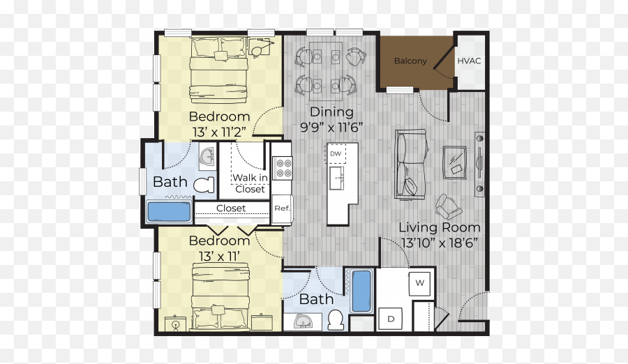 Annex Two Bedroom 2 - Bed 2bath Floor Plan Princeton Solid Png,9/11 Icon