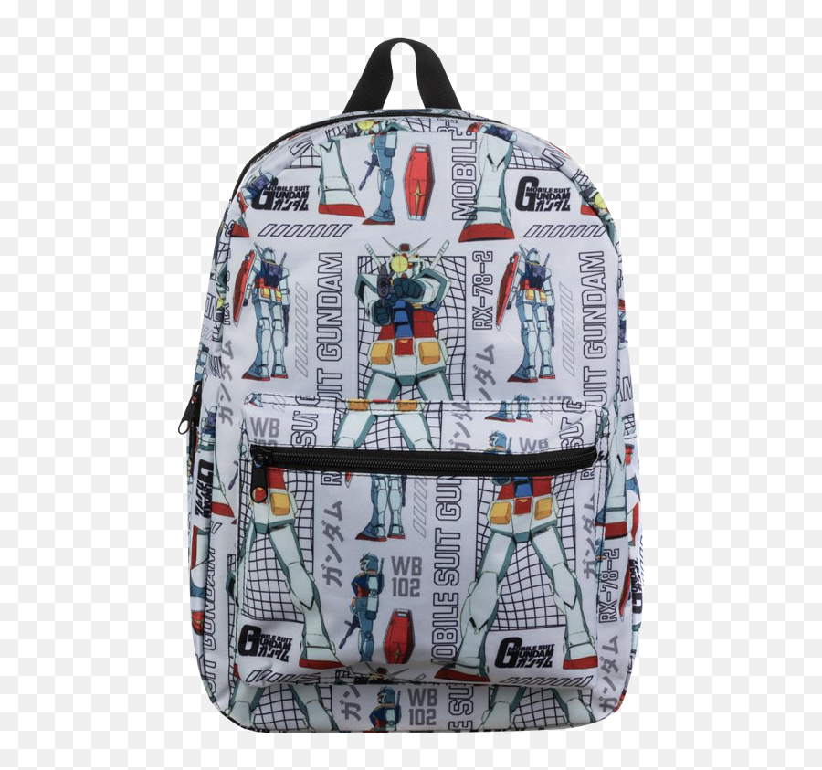 Gundam Anime Cartoon Robot All Over Print Backpack - Gundam Mobile Suit Backpack Png,Anime Icon Pack Android