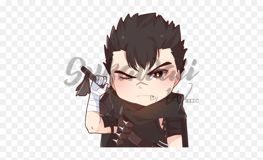 Anime Inspired Decals U0026 Peekers Art By Sukawaii U2013 Tagged - Berserk Guts Cute Png,Berserk Guts Icon