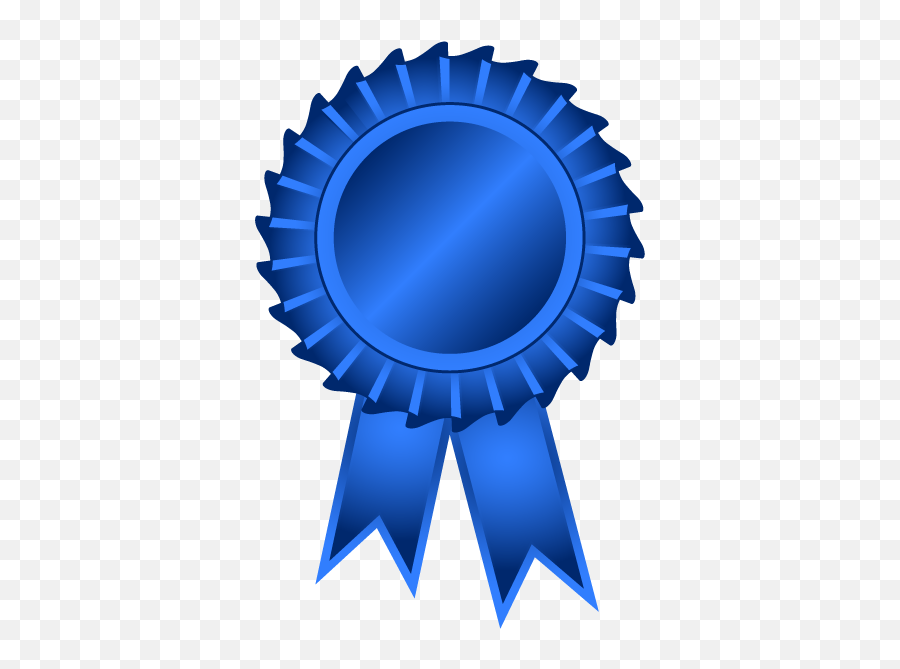 Blue Ribbon First Place Award Clip Art - Blue Award Ribbon Place Ribbon Clip Art Png,Award Ribbon Icon