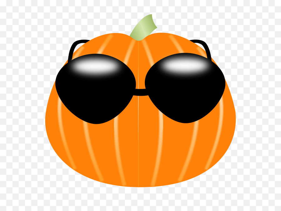 Funny Pumpkin Clip Art - Pumpkin Wearing Sunglasses Png,Pumpkin Emoji Transparent