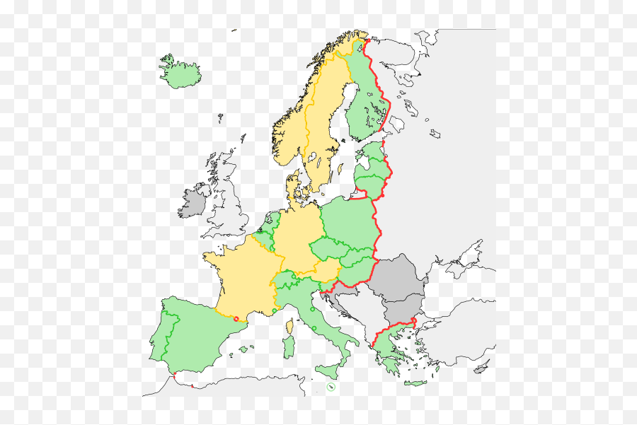 Schengen Area - Wikiwand Europese Gemeenschap Voor Kolen En Staal Png,League Icon Borders