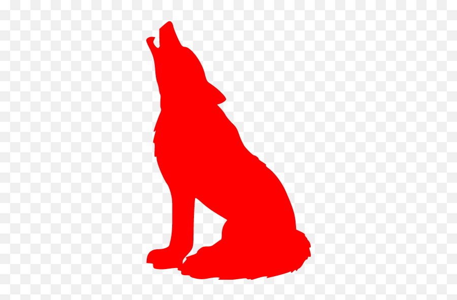 Red Wolf Icon Free - Wolf Silhouette 512x512 Png Wolf Silhouette,Wolf Face Icon