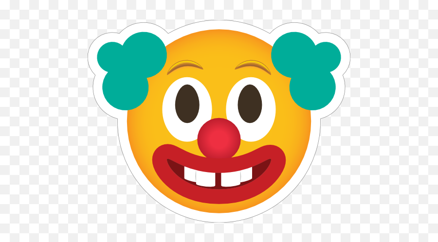 Phone Emoji Sticker Clown - Smiley Png,Clown Emoji Png