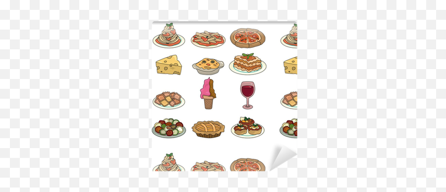 Wallpaper Cartoon Italian Food Icon Set - Pixershk Italian Food Cartoon Drawing Png,Food Icon Pack