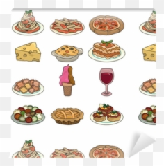 Wallpaper Cartoon Italian Food Icon Set - PIXERSHK Food Cartoon Drawing png