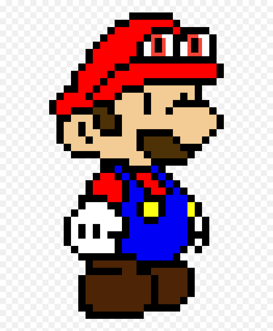 Cappy Png - Mario Y Cappy Mario Y Luigi Pixel Art 49365 Paper Mario Pixel Art,Mario And Luigi Transparent