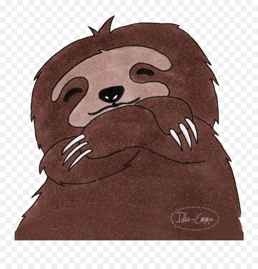 A Variety Of Sloths Copic Drawings U2013 Idle Emmau0027s Spot - Illustration Png,Sloth Png