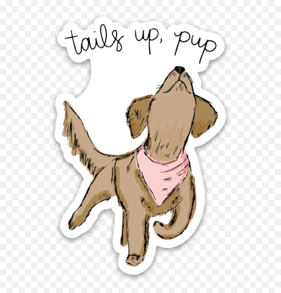 Tails Up Pup Logo Sticker U2014 - Tails Up Pup Logo Png,Tails Png