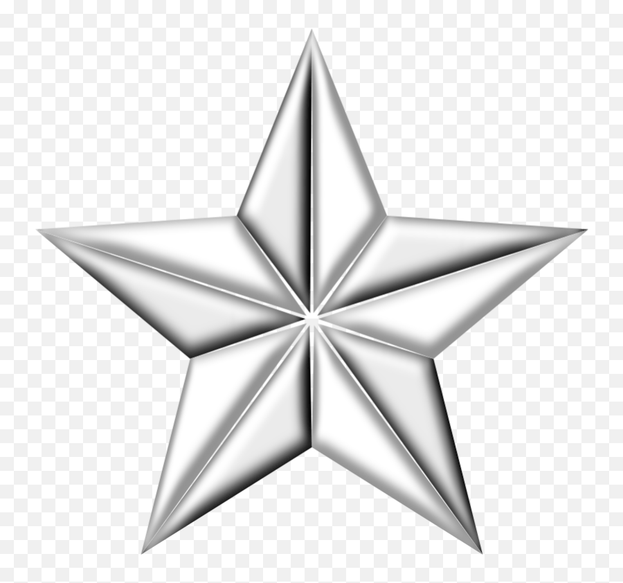 3d Silver Star Png Clipart - Silver Star Icon Png,3d Star Png