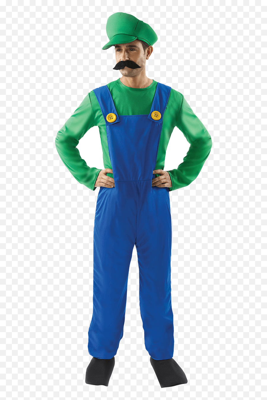 Mens Luigi Super Mario Costume - Civil War Captain America Costumes For Kids Png,Luigi Hat Png
