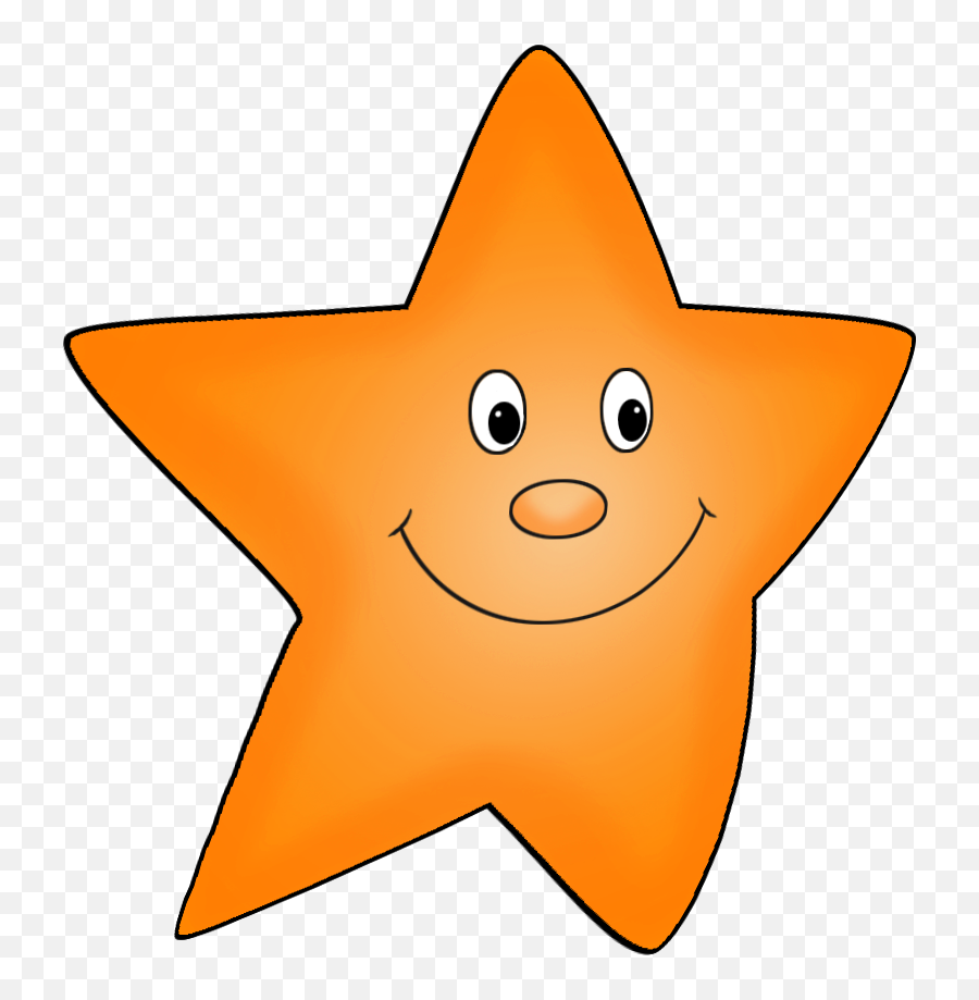 Star Clipart - Orange Star Cartoon Png,Orange Png