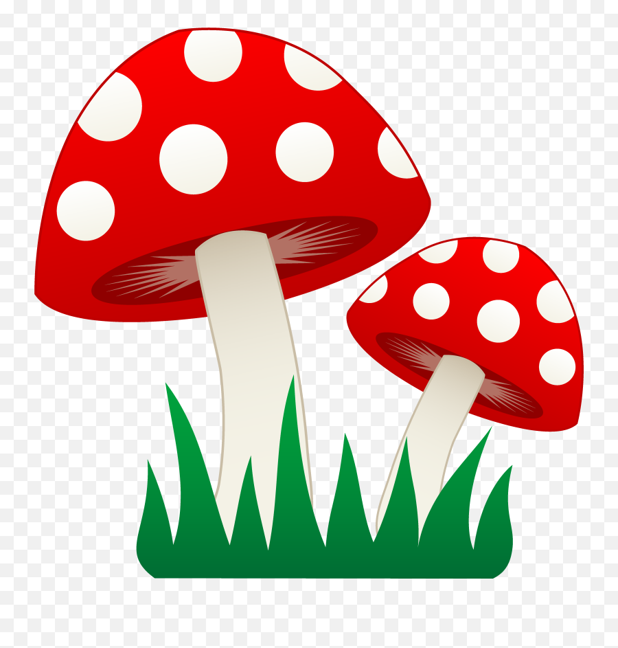 Mushrooms In Grass Clipart - Sweet Clip Art Mushroom Clipart Png,Grass Clipart Png