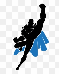 Silhouette Clipart Superhero - Transparent Background png